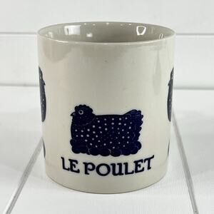Taylor Ng Le Poulet Vintage Blue Chicken Coffee Mug Tea Cup 1979